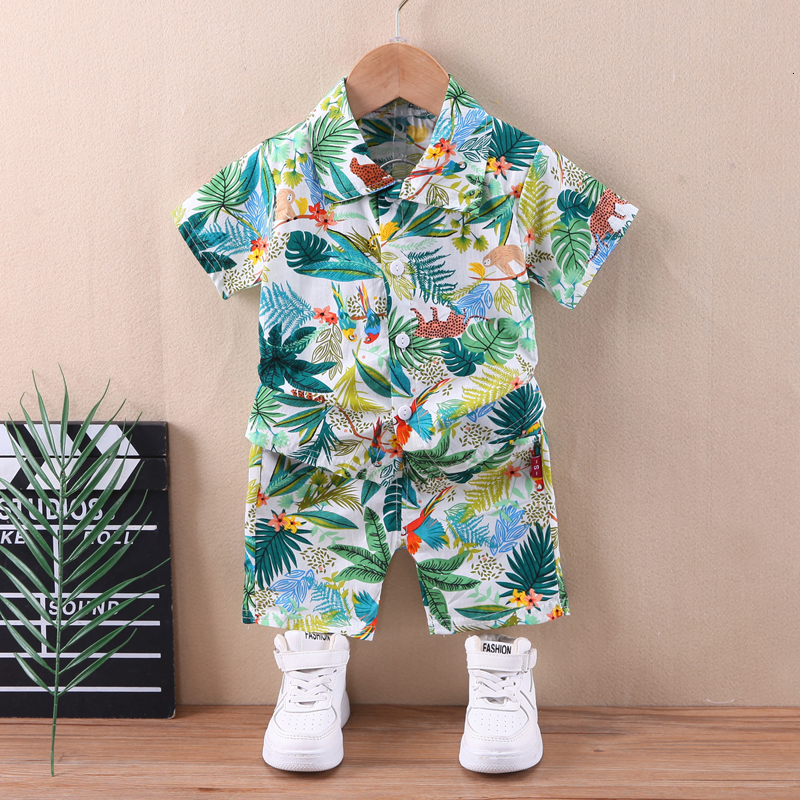 

Sets Suits IENENS Fashion Print Short Sleeves Shirts Shorts Suits Summer Beach Clothes Sets Kids Casual Clothing Boy s Outfits Baby Wear 230508, Yellow