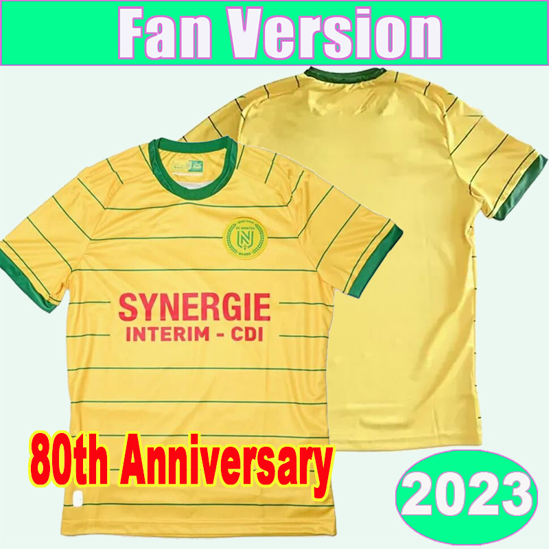 

2023 Nantes BLAS GIROTTO Mens Soccer Jerseys 80th Anniversary CHIRIVELLA SIMON BAMBA MOHAMED Short Sleeve Football Shirts, Qm13534 2023 80th anniversary no patch