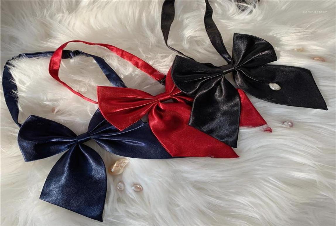 

Neck Ties Japanese Lolita Preppy Style Sweet Soft Girly Women JK Uniform Shirt Accessories Kawaii Solid Color Bow Tie Accessories11475271