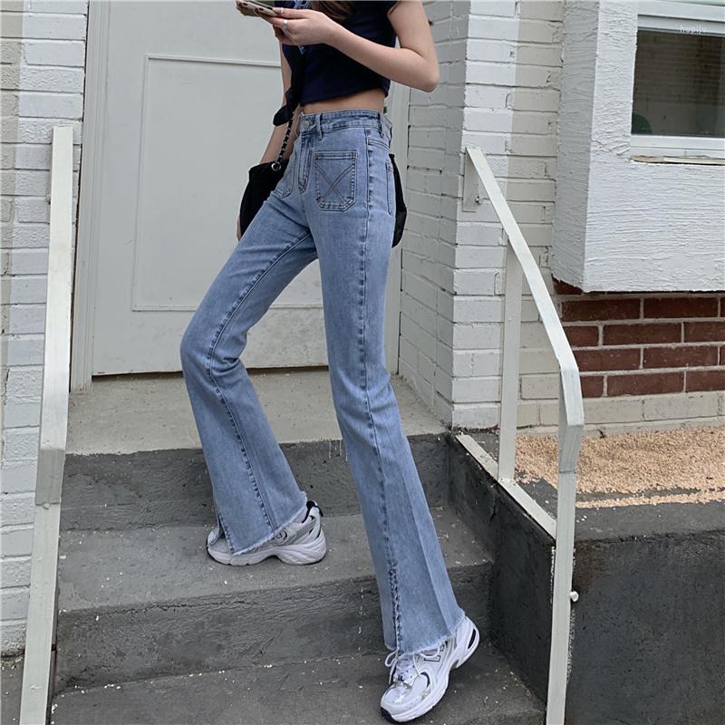 

Women' Jeans 2023 Korean Fashion High Waisted Woman Casual Streetwear Lim-Fit Skinny Denim Trousers Female Girls Vintage, Blue