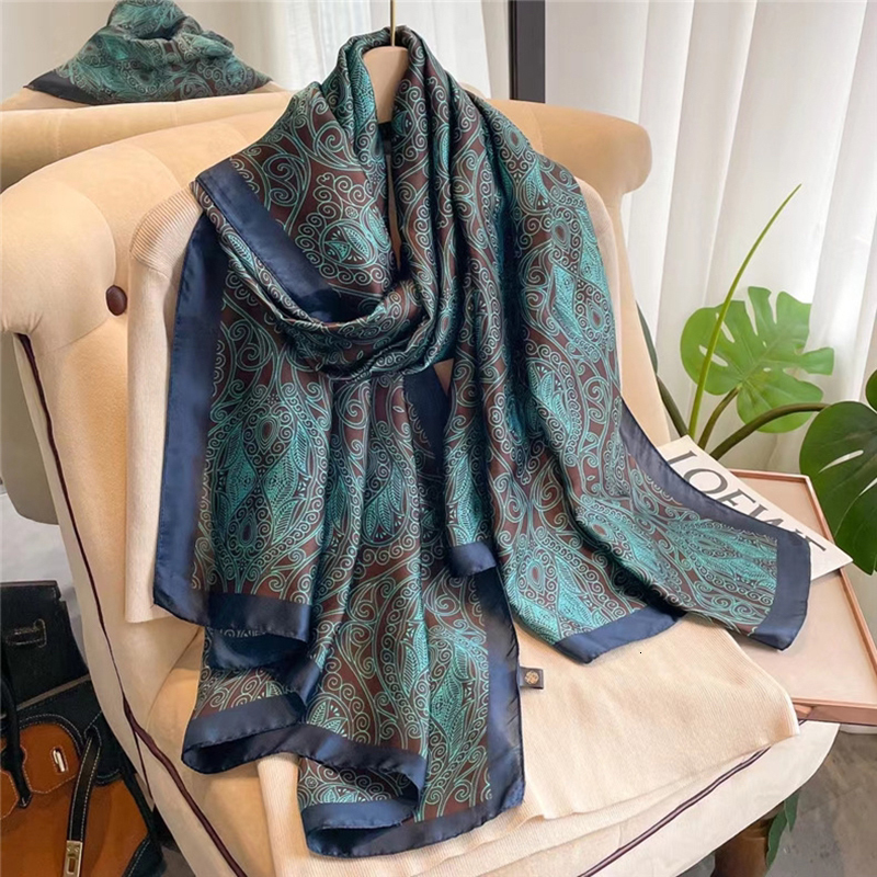 

Sarongs Luxury Silk Scarf Women Foulard Pashmina Shawls Lady Wraps Female Beach Pareo Stoles Bandana Designer Brand Long Scarves 230509