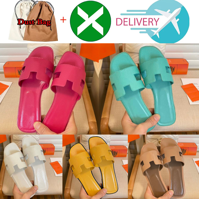 

Modish Designer For Womens H Sandals Oran Leather Slippers Luxury Sandal Slides Flat Flip Flops Crocodile Pink White Slide Ladies Beach Summer Beach colorful shoe, Color 7