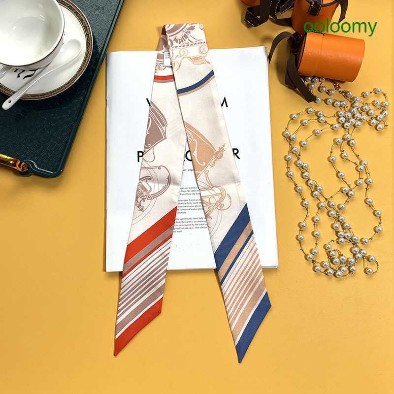 

Hemres Designer Cravat New Mulberry Silk High Edition h Home Small Scarf Binding Bag Handle Decoration Long Strip Thin Narrow Women's Headband AXRR