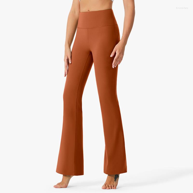 

Women's Leggings Yoga Spring And Summer Hip-lifting Slim Wide-leg Bell-bottoms Elastic Comfortable Clothes Leisure Sports, 04- aoki ash