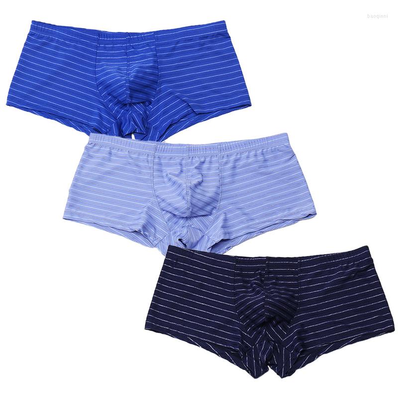 

Underpants 3PCS/Lots Mens Boxer Shorts Sleep Bottoms Striped Underwear Slip Homme Panties Calzoncillos Boxershorts Plus Size, 3pcs 3