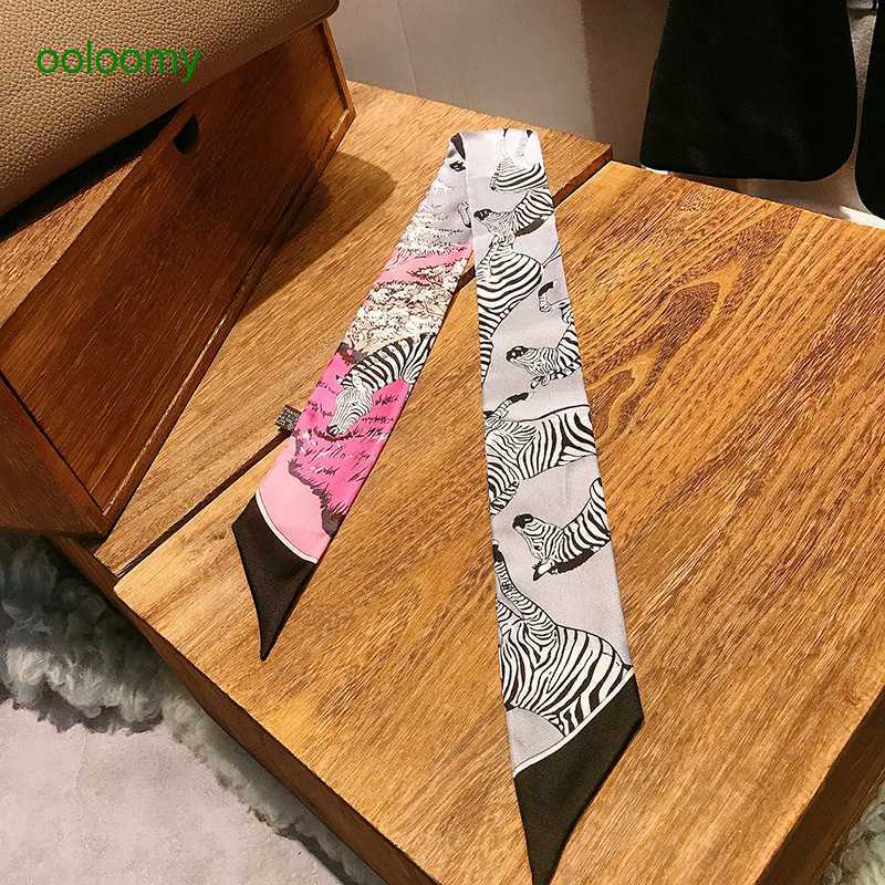 

Hemres Designer Cravat Multi Functional Silk Twill Small Scarf Mulberry Slender Ribbon Women's Multiple Colors Available NGB6