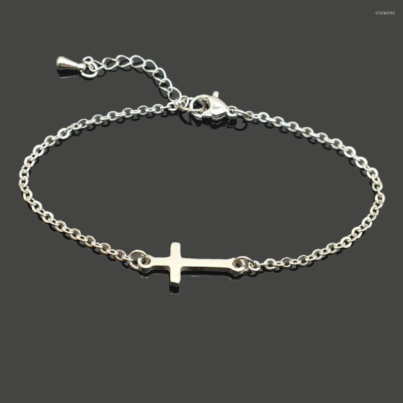 

Charm Bracelets High Quality Cross Stainless Steel Chain Bracelet Pendant
