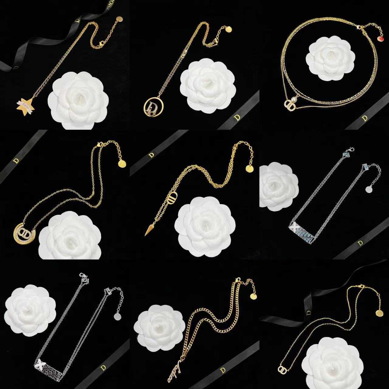 

Dijia's New Temperament CD Letter Tassel Pendant Necklace with Pig Nose Dijia High Quality Collar Chain