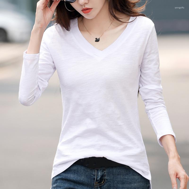

Women' T Shirts Long Sleeve Women Shirt Korean Style Vintage Clothes Slim Tshirt Cotton Tee Femme 2023 Autumn Ladies Tops Poleras Mujer, Purple