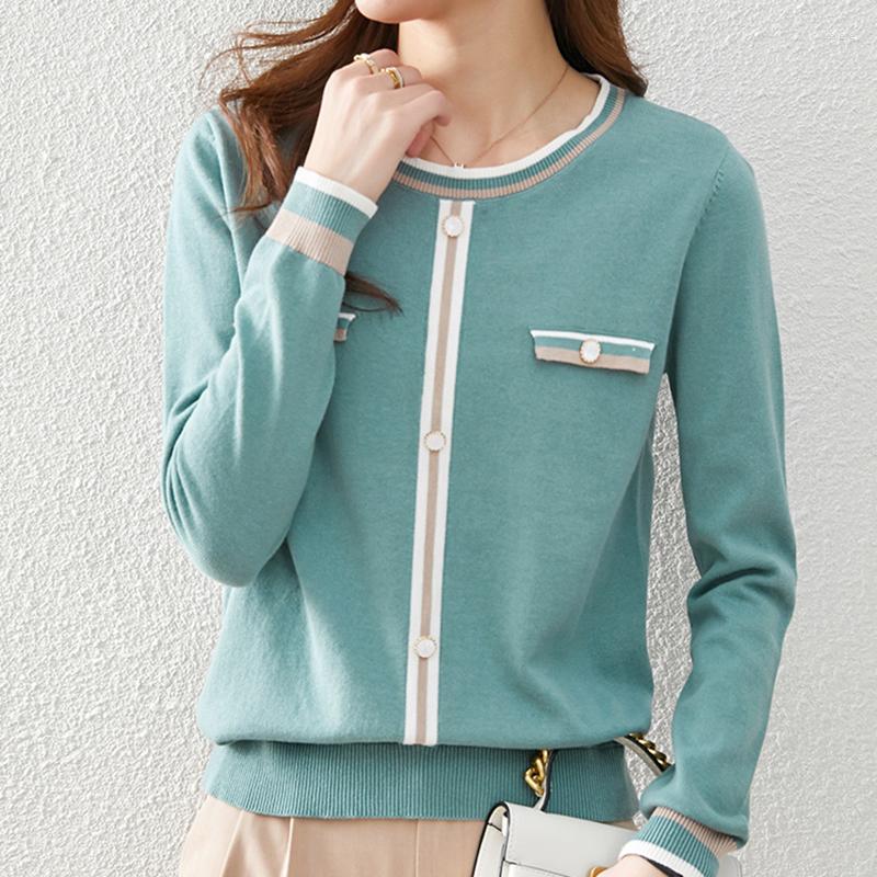 

Women's Sweaters Korean Style Knitted Sweater Women Casual O-Neck Long Sleeve Top Woman Pullover Fall Clothes Sueter Mujer Invierno 2023, Photo color