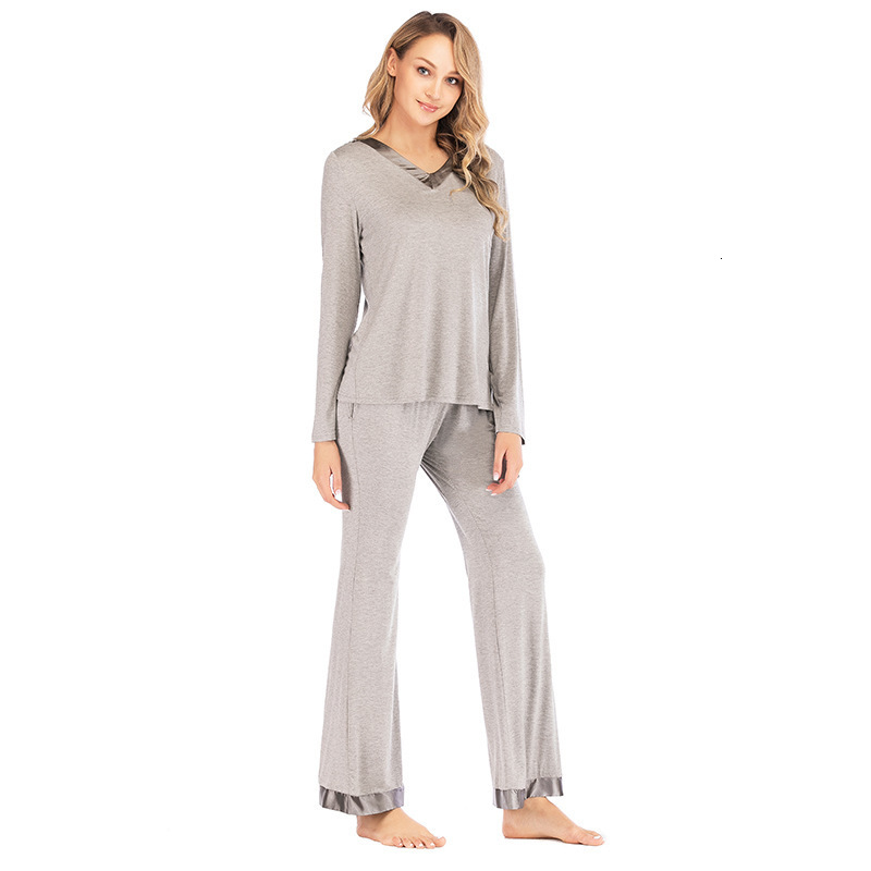 

Women's Sleepwear Womens Bamboo Viscose Pajama Set Comfy Short Sleeve Top with Pants Pjs Petite Plus Size 230508, Gray