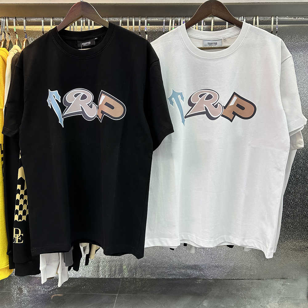 

Designer Fashion Clothing Tshirt Tees Trendy Trapstar Wildcard Trp Letter Printing 230g Double Yarn Cotton Loose Relaxed Short Sleeve Tshirt Luxury Casual Cotton S, Black