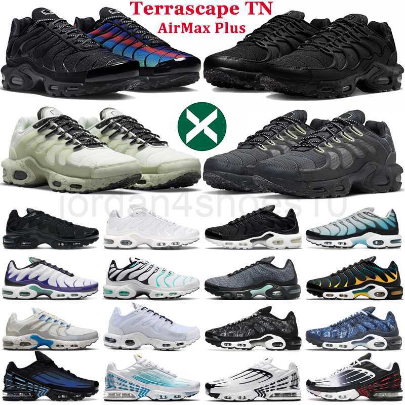 

2023 terrascape tn plus 3 running shoes men women Triple Black Anthracite White Unity Hyper Baltic Blue Gradient Bred Reflective mens trainers sports sneakers 2.5, 34
