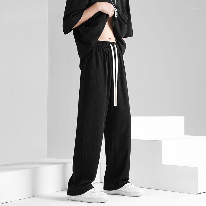 

Men' Pants Casual Sports Mens 2023 Autumn And Summer Loose Baggy Solid Color Jogger Hombre Fashion R90, Black