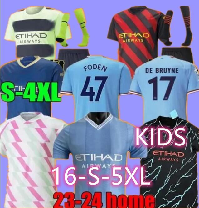 

HAALAND soccer jersey 22 23 24 DE BRUYNE MANS CITIES GREALISH MAHREZ FODEN 2023 Special football shirt men kids kit sets ALVAREZ uniforms