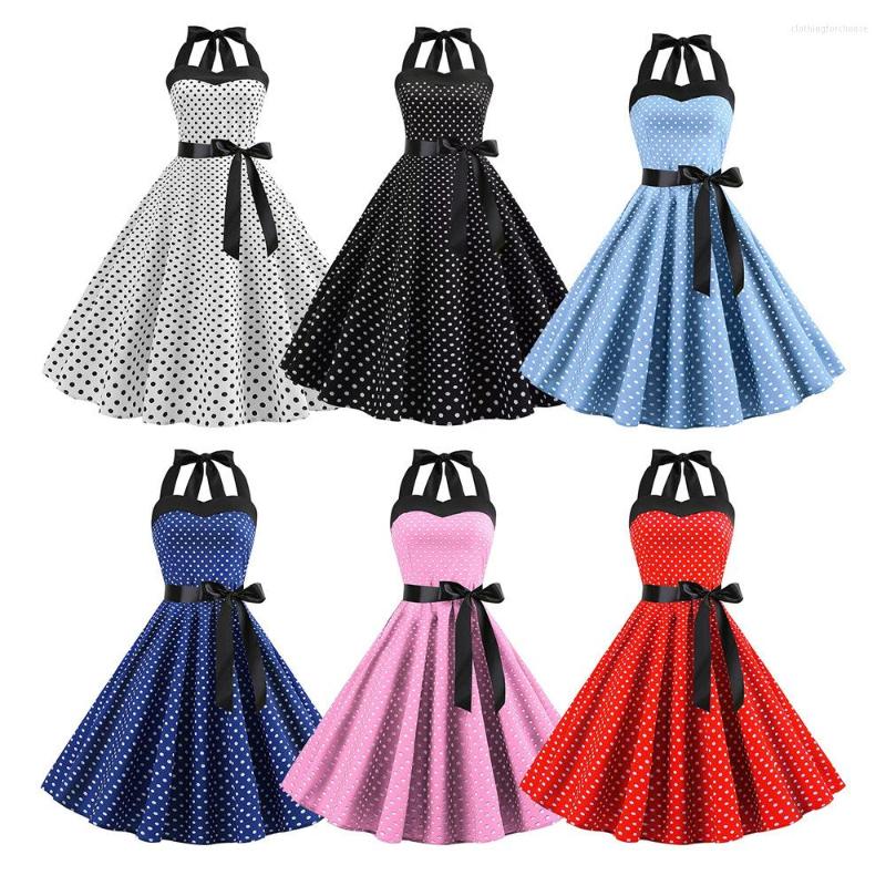 

Casual Dresses For Women 2023 Summer Elegant Dress Retro Wave Point Tube Top Party Evening Big Swing Skirt Women' Clothing