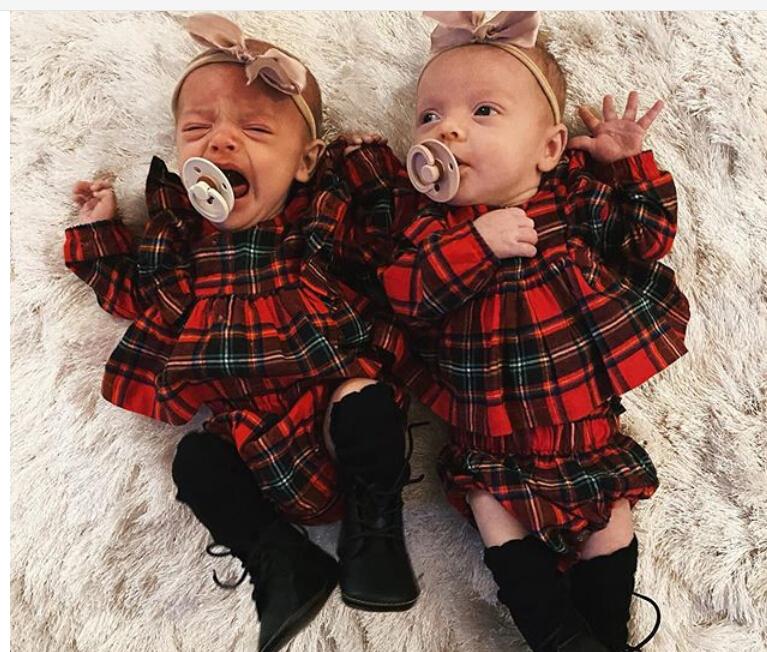 

Clothing Sets Baby Girl Autumn Plaid Costume Set Long Sleeve O Neck Ruffle Dress Top High Waist Shorts Kids Christmas Outfits, Picture shown