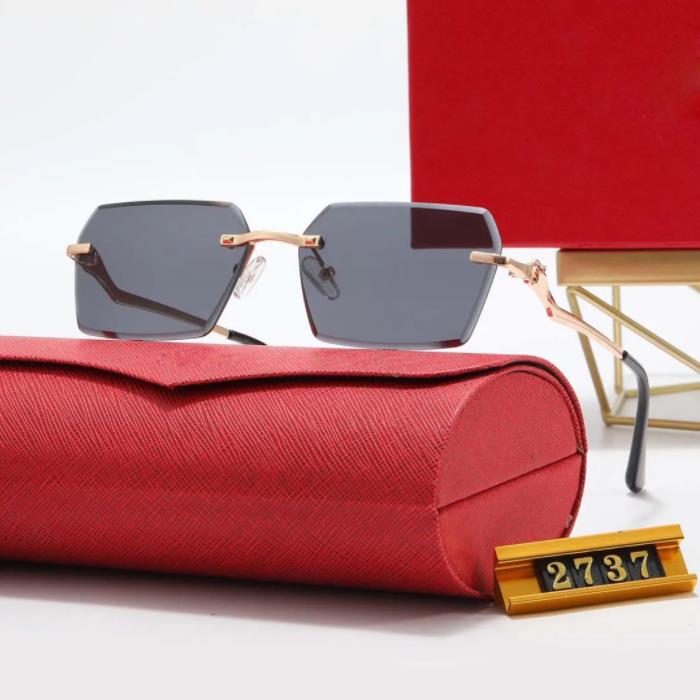 

Mens designer sunglasses man black lens sunglasses woman designers glasses women metal fashion eyeglasses polarized sunshade anti UV rimless driving sunglasses