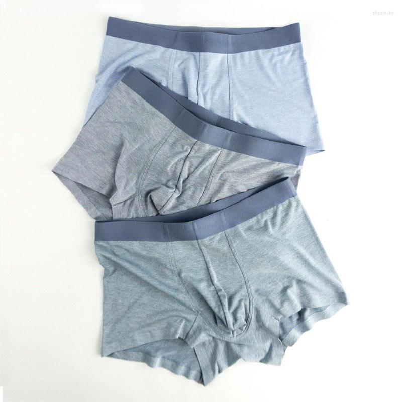 

Underpants 1PCS Cotton Men's Underwear Boxers Breathable Man Boxer Solid Comfortable Brand Shorts Jdren NN071, Bright blue