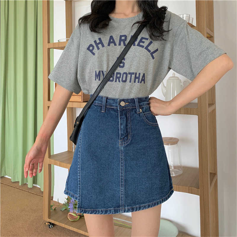 

Women's Shorts Sexy Women Denim Mini Shorts Skirts Summer Patchwork High Waist A-line Skirts Shorts Harajuku Slim Jeans Shorts High Street AA230508, Blue