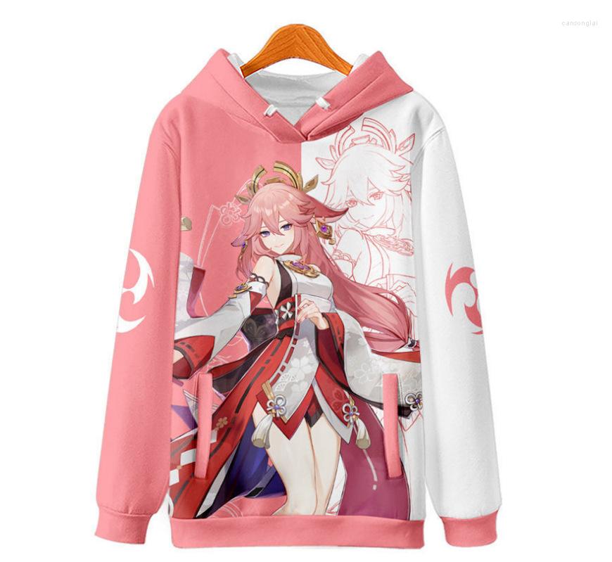 

Men's Hoodies Genshin Impact Yae Miko Cosplay Hoodi Sweatshirt Noelle 3D Print Unisex Hooded Sweatshrits Oversized Pullover Harajuku, 3t36