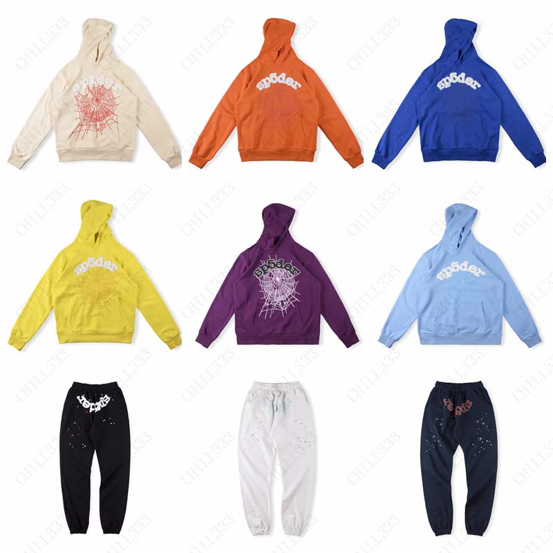 

Sp5der 555555 Mans Tracksuit Hoodie And Sweatpants Set Streetwear Trousers Sports Leisure Unisex Tracksuits Hooded Sweatshirts Sportswear Suits Jogger Pants, Purple-tops