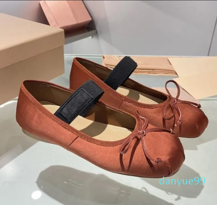 

ballet shoes women satin bow comfort and leisure loafer flat Dance shoe ladies girl Holiday stretch Mary Jane shoes