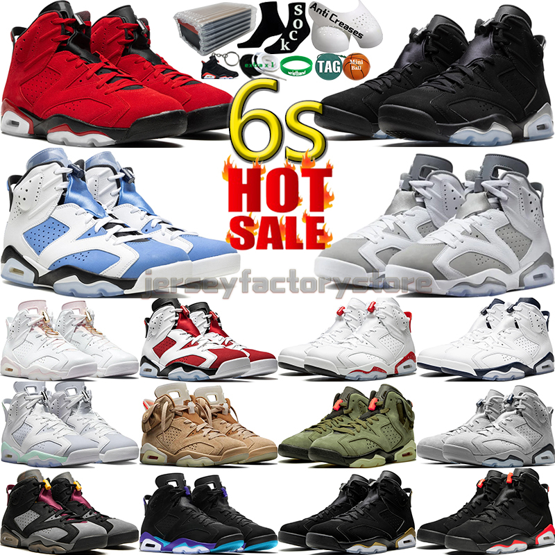 

6 Basketball Shoes Men Women 6s Toro Bravo Cool Grey Chrome DMP UNC Home White Olive Infrared Red Oreo Aqua Carmine Bordeaux Mens Womens Trainers Tennis Sport Sneakers, Color-16