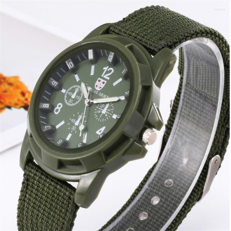 

Wristwatches Fashion Nylon Strap Watch Comfortable Noctilucent Wear Men's, Brown