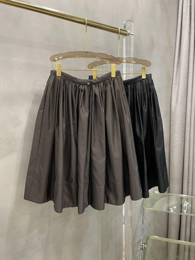 

Skirts Low Waist Drawstring Skirt High Thin Matching Showing Long Legs, Black