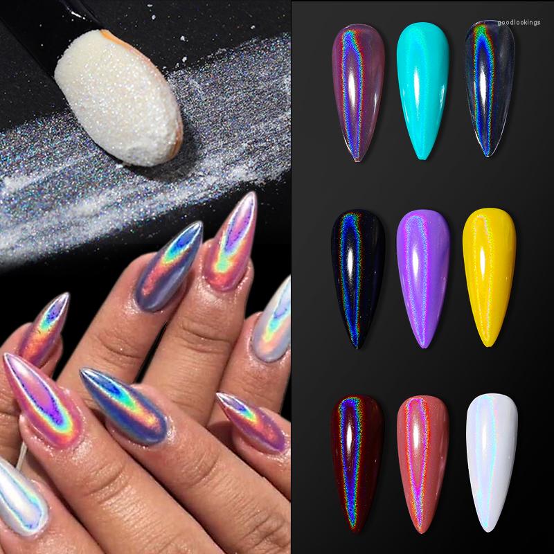 

Nail Glitter Holographic Powder Laser Silver Grey Dust Chromes Mirror Pink Holo Pigment For Nails Art Accessories