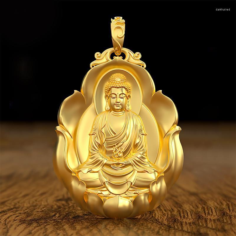 

Chains Retro Pendant Big Day Tathagata Zodiac Amulet Necklace Men's Jewelry Accessories