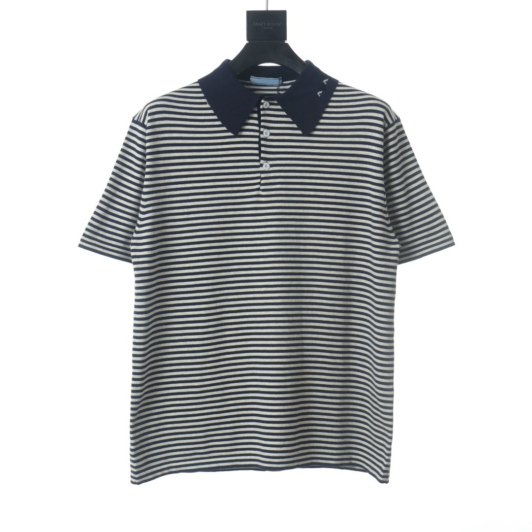 

Men's Plus Tees & Polos Round neck embroidered and printed polar style summer wear with street pure cotton f133w