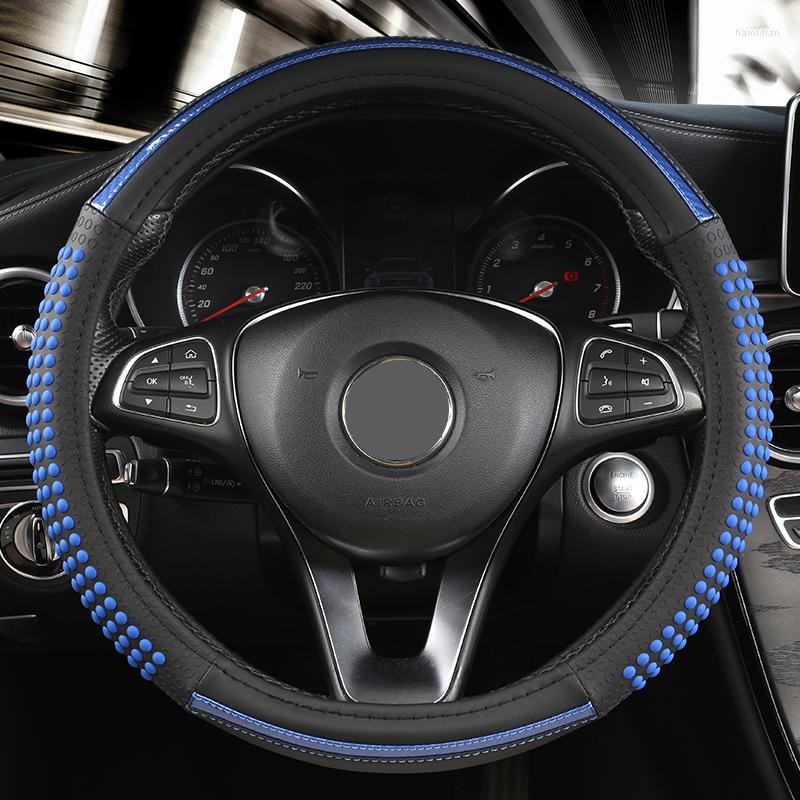 

Steering Wheel Covers ZHOUSHENGLEE Leather Car Cover For All Models Captur Megane Scenic Kadjar Fluence Laguna Koleos Espace