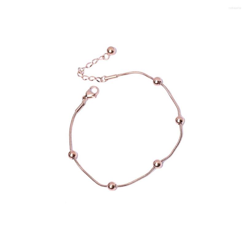 

Link Bracelets Alloy Bracelet Bead Fashion Pendent Hardness Smooth Surface Leg Sweet Gift Women Jewelry Wrist Ornament