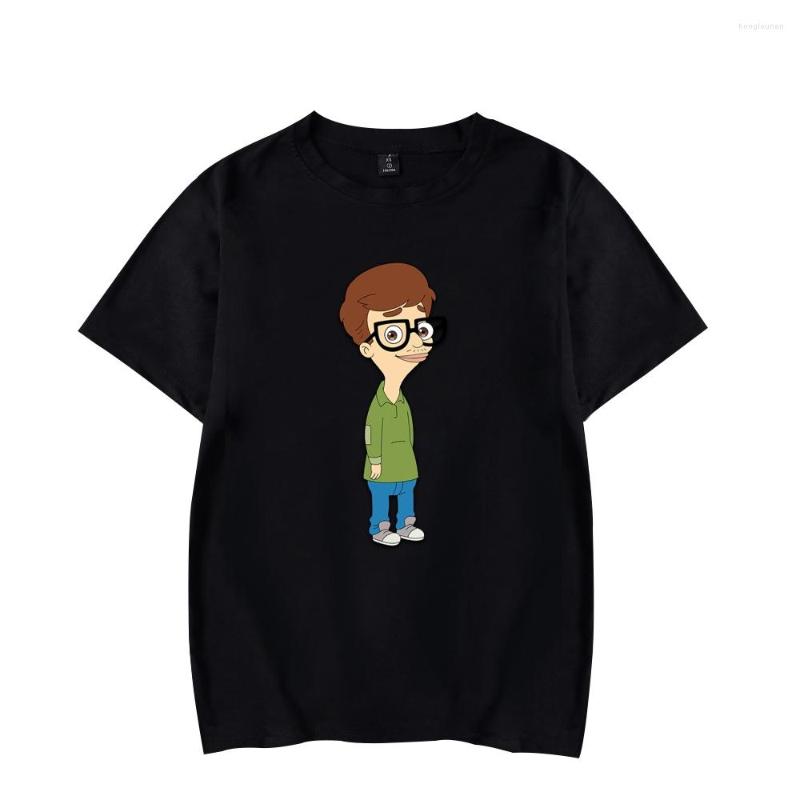

Men's T Shirts Big Mouth Tshirt O-Neck Unisex Short Sleeve Men Women's Harajuku Streetwear 2023 American Adult Cartoon Summer Clothes, Navy