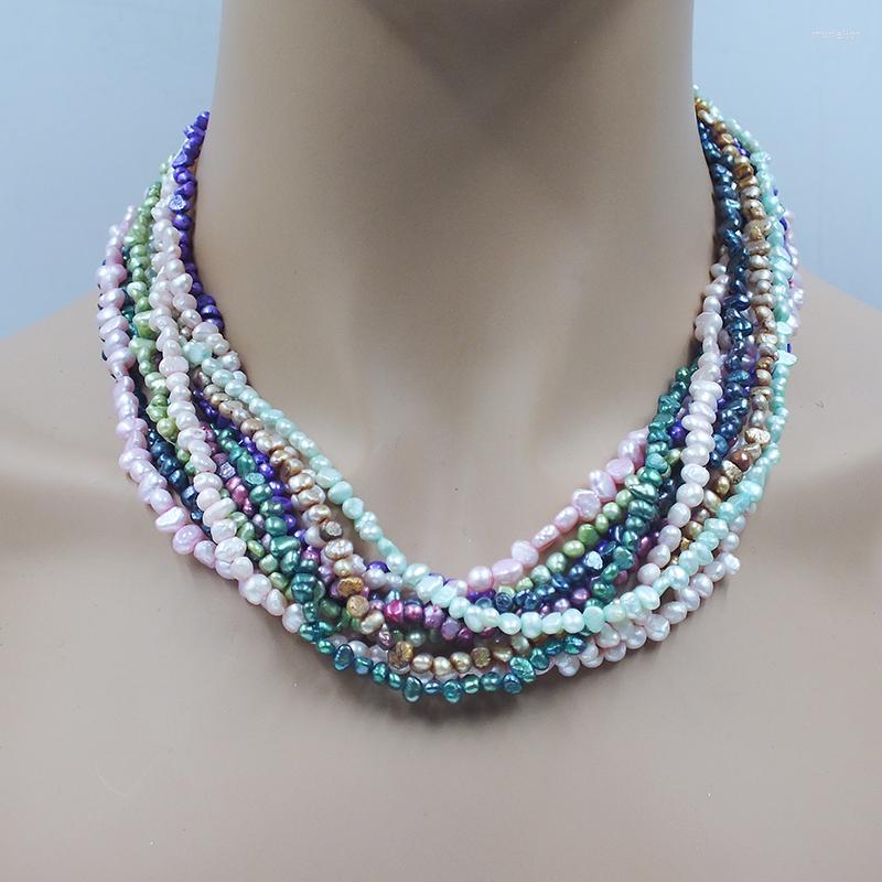 

Necklace Earrings Set Baroque Pearls. 10 Strands Of 4MM Natural Pearl Necklace. Bracelet Set. Give.40 Year Old Beautiful Women Jewelry Gift, Picture shown