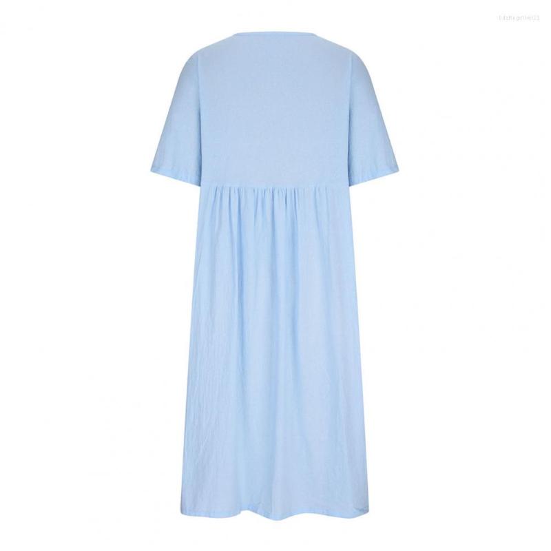 

Casual Dresses Pullover Dress Thin Women Female Causal Solid Color Beach, Black