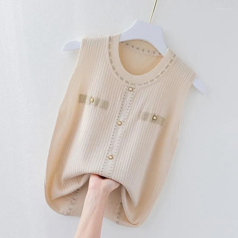

Women' Tanks Ice Silk Tank Top Elegant White Sleeveless Slim Camis Summer Women' Tube Aesthetic Clothing Korean, Pink