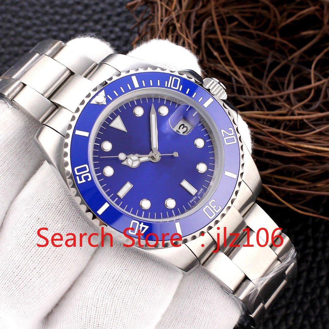

LLS Men's Mechanical Watch, 3-pin Water Ghost Diving Series, Blue Ray Magnifier with Sapphire Mirror Face, Size: 42mm Diameter, Fully Automatic Mechanical Movement,tt