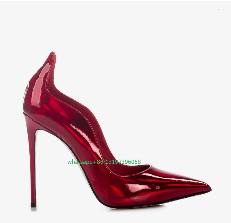 

Dress Shoes Lady Purple Red Iridescent Pumps Nude 12cm 10cm 8cm High Heels Office Party Elegant Pointed Toe Size 46, As photo 12cm