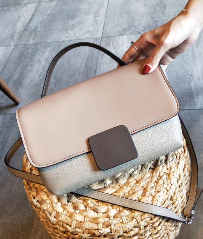 

Evening Bags INS Girl Sling Vintage Genuine Leather Luxury Handbags Women Messenger Designer Shoulder Bag Female Tote Bolsos Mujer, Black