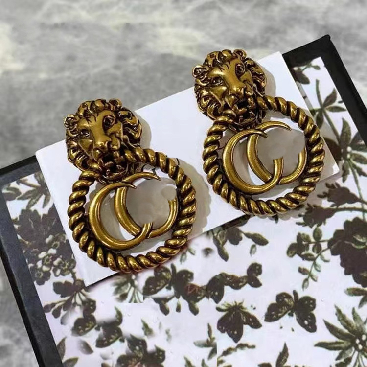 

20style Luxury Designer Brand Stud Earring Retro Double Letter Pendant For Women Girl Party Gift High Quality Jewelry Accessory