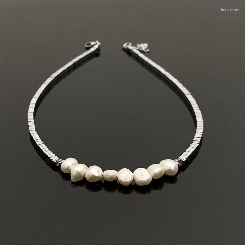 

Chains Vintage Beaded Necklace Women's Light Luxury Niche Design Sense Ins Cold Wind Collarbone Chain