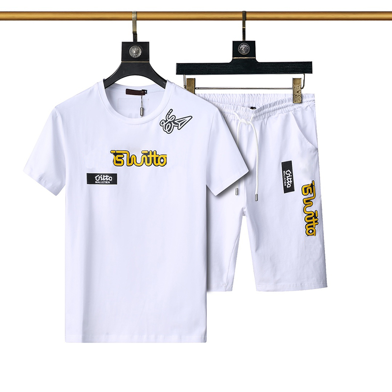 

Designer Mens Fashion Tracksuits Summer T Shirts Shorts Clothing Sets with Letters Casual Streetwear Trend Suits Men Breathable Tees Mens Tracksuit, 11