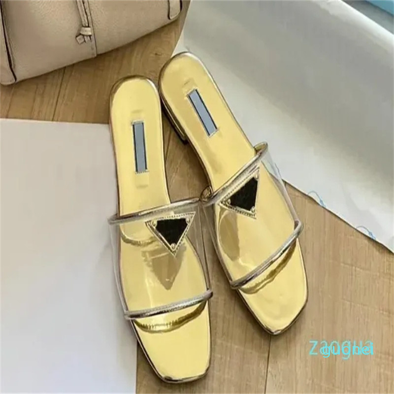

Designer -2023 fashion Women Slippers Sandles Flat Home PVC transparent Slipper Bathroom Blooms Geranium Print Sandals Shoes Flip Flops Luxury Sandales Summer, Black