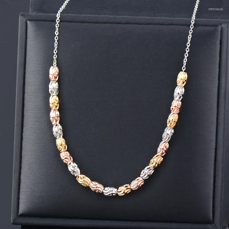 

Pendant Necklaces SINLEERY 316L Stainless Steel Necklace For Women Rose Gold Silver Color Ball Choker Neck Fashion Jewelry Accessories DL015