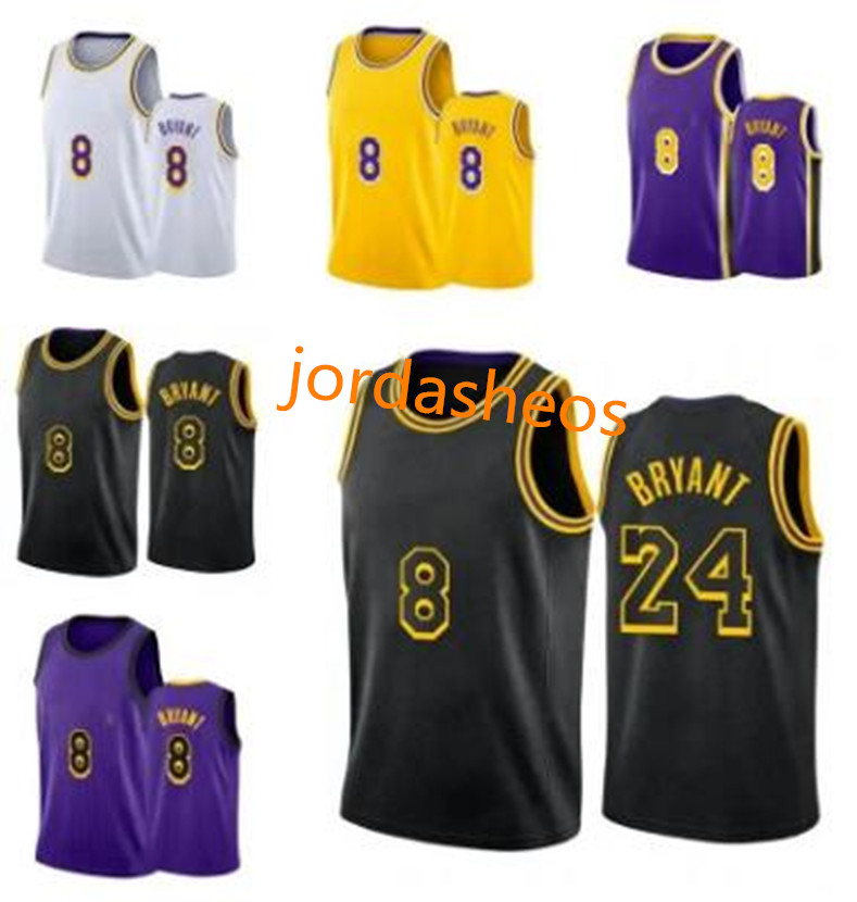 

Bryant Basketball jersey Retro black mamba Mitchell & Ness 2008-09 yellow blue Men Stitched retro''Lakers jerseys, 27
