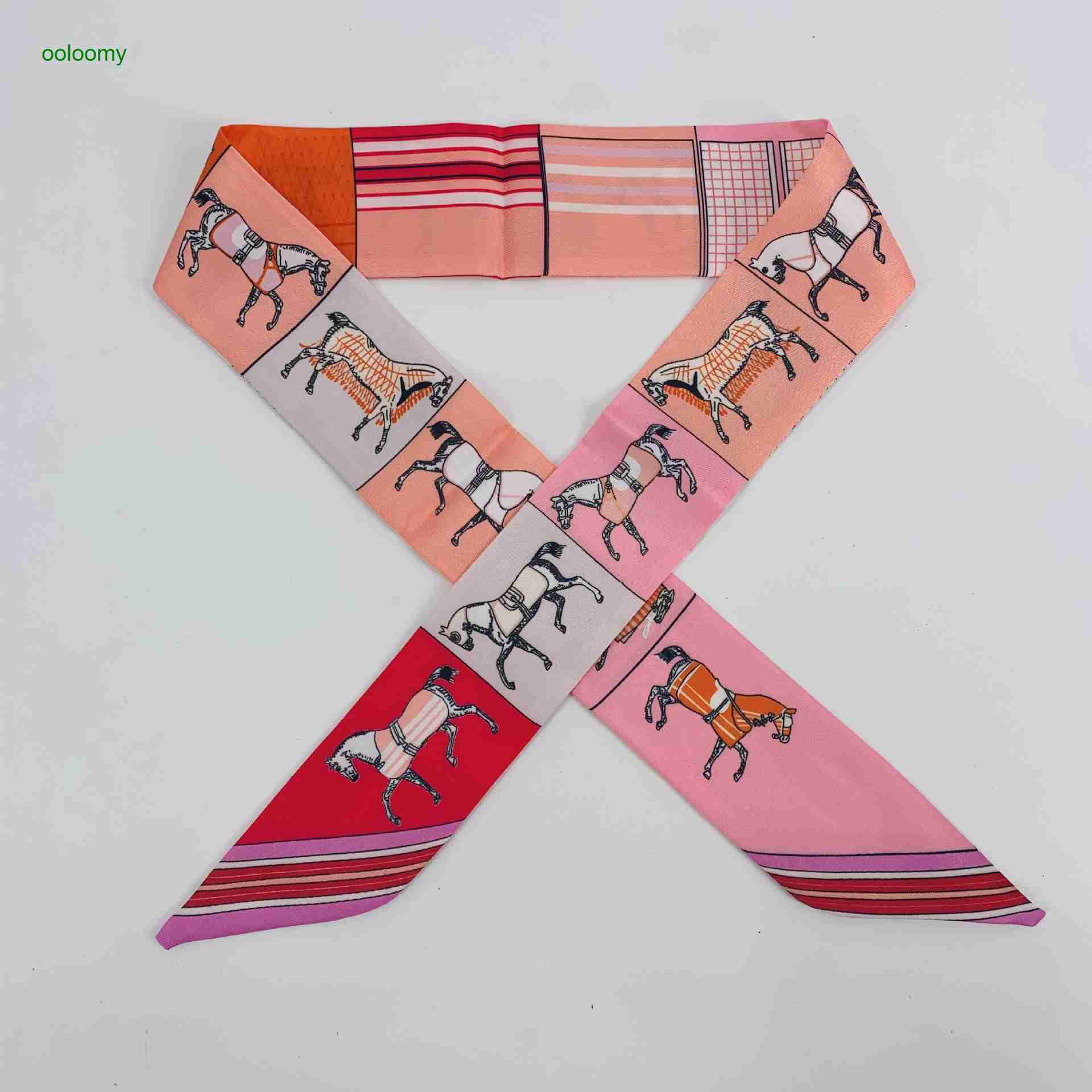 

Hemres Designer Cravat New Printed Strip Scarves Tied to Bags Handles Ribbons Hair Bands Fashionable Decorative E5LC