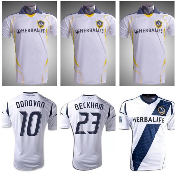 

2007 2012 RETRO LA Galaxy soccer jerseys home Los Angeles Football shirt Vintage Thailand Quality Classic uniforms #23 Beckham Keane Donovan Magge Juninho Barrett